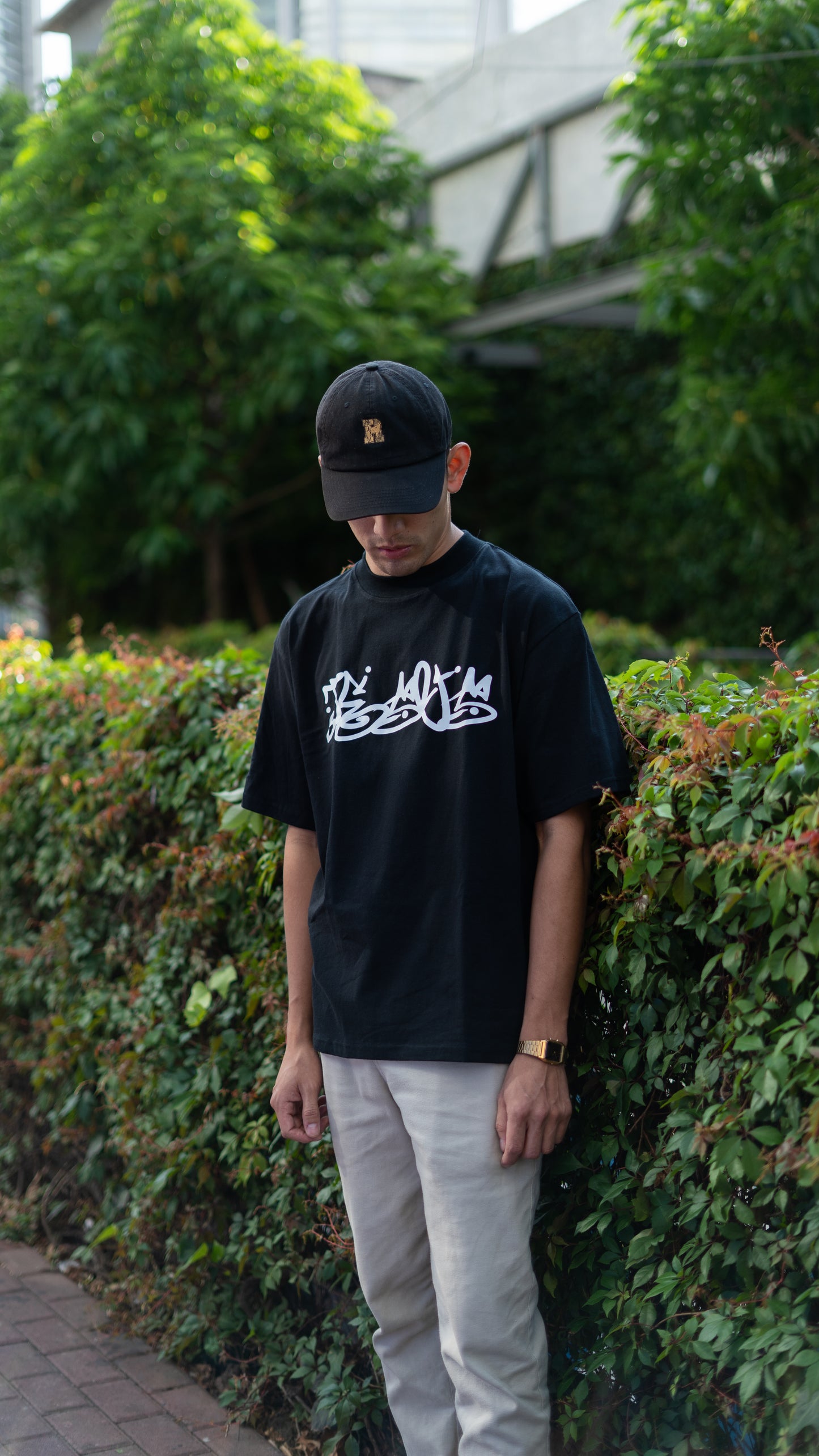 Playera Oversized Jesus graffiti tag